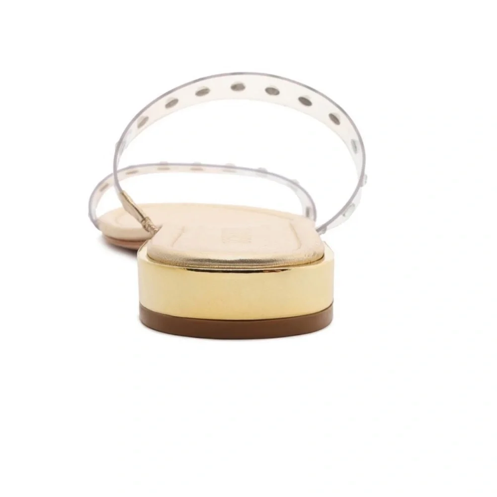 SCHUTZ Arielle Clear Slide‎ Sandal Gold